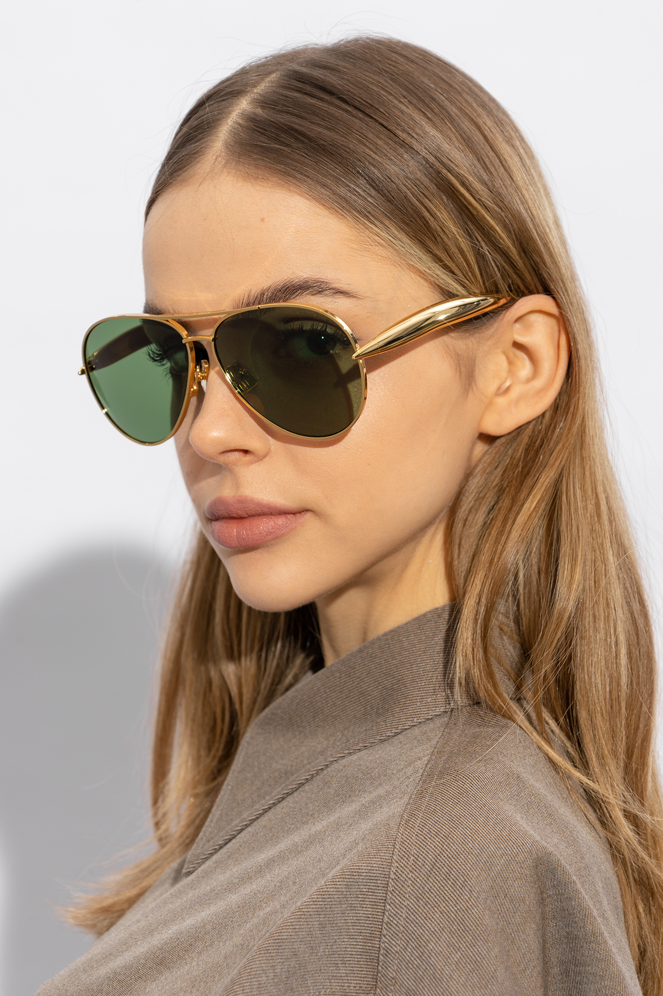 Gold Aviator sunglasses Bottega Veneta - Vitkac Canada
